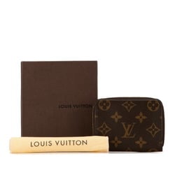 Louis Vuitton Monogram Zippy Coin Purse Case M60067 Brown PVC Leather Women's LOUIS VUITTON