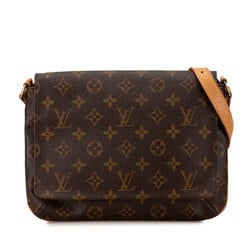 Louis Vuitton Monogram Musette Tango Short Shoulder Bag M51257 Brown PVC Leather Women's LOUIS VUITTON