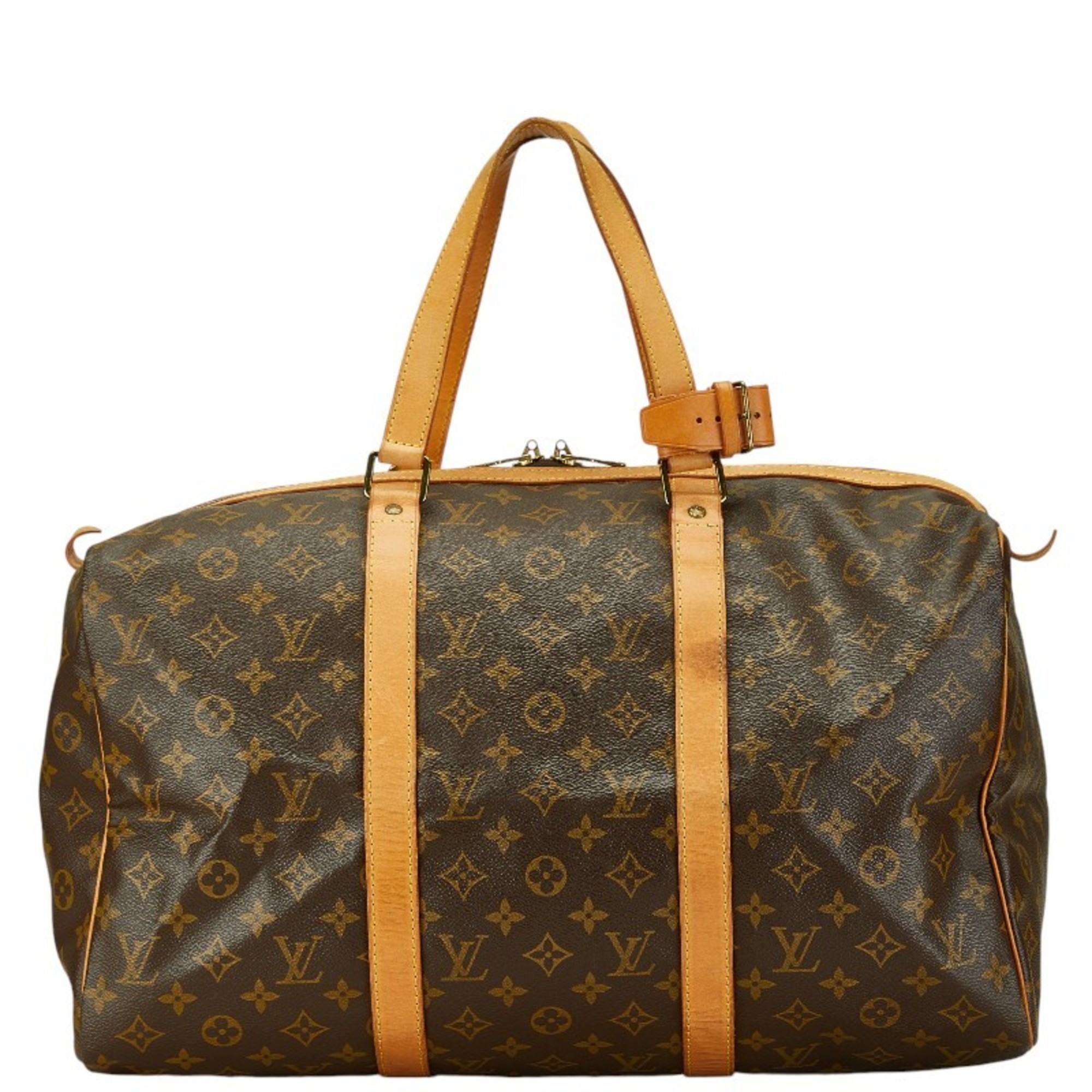 Louis Vuitton Monogram Sax Pool 45 Boston Bag Travel M41624 Brown PVC Leather Women's LOUIS VUITTON