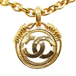 Chanel Coco Mark Necklace Gold Plated Women's CHANEL