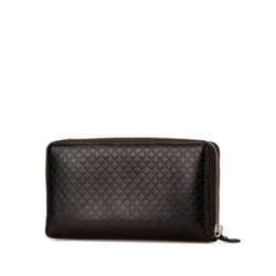 Gucci Diamante Round Long Wallet 307990 Dark Brown Leather Women's GUCCI