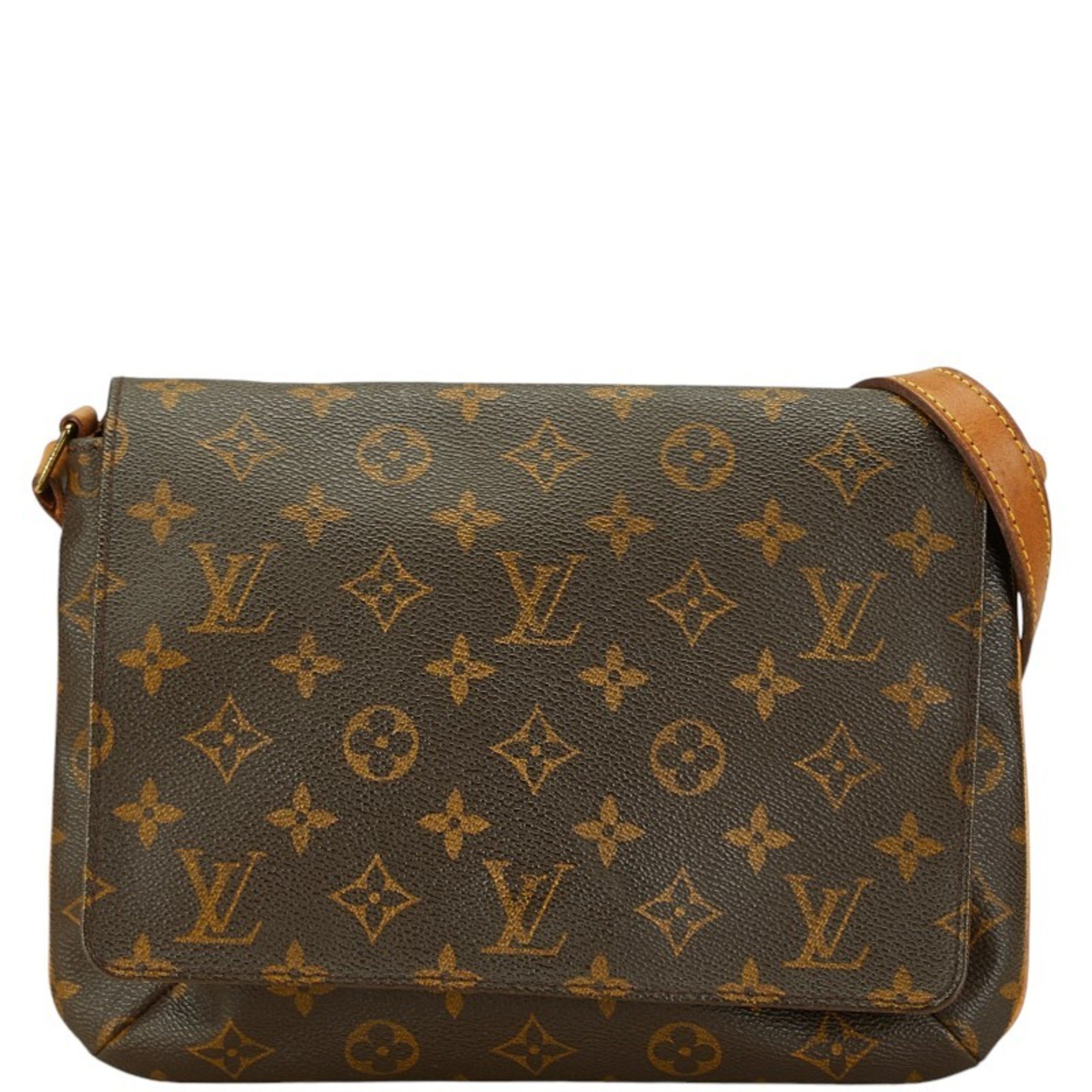 Louis Vuitton Monogram Musette Tango Short Shoulder Bag M51257 Brown PVC Leather Women's LOUIS VUITTON