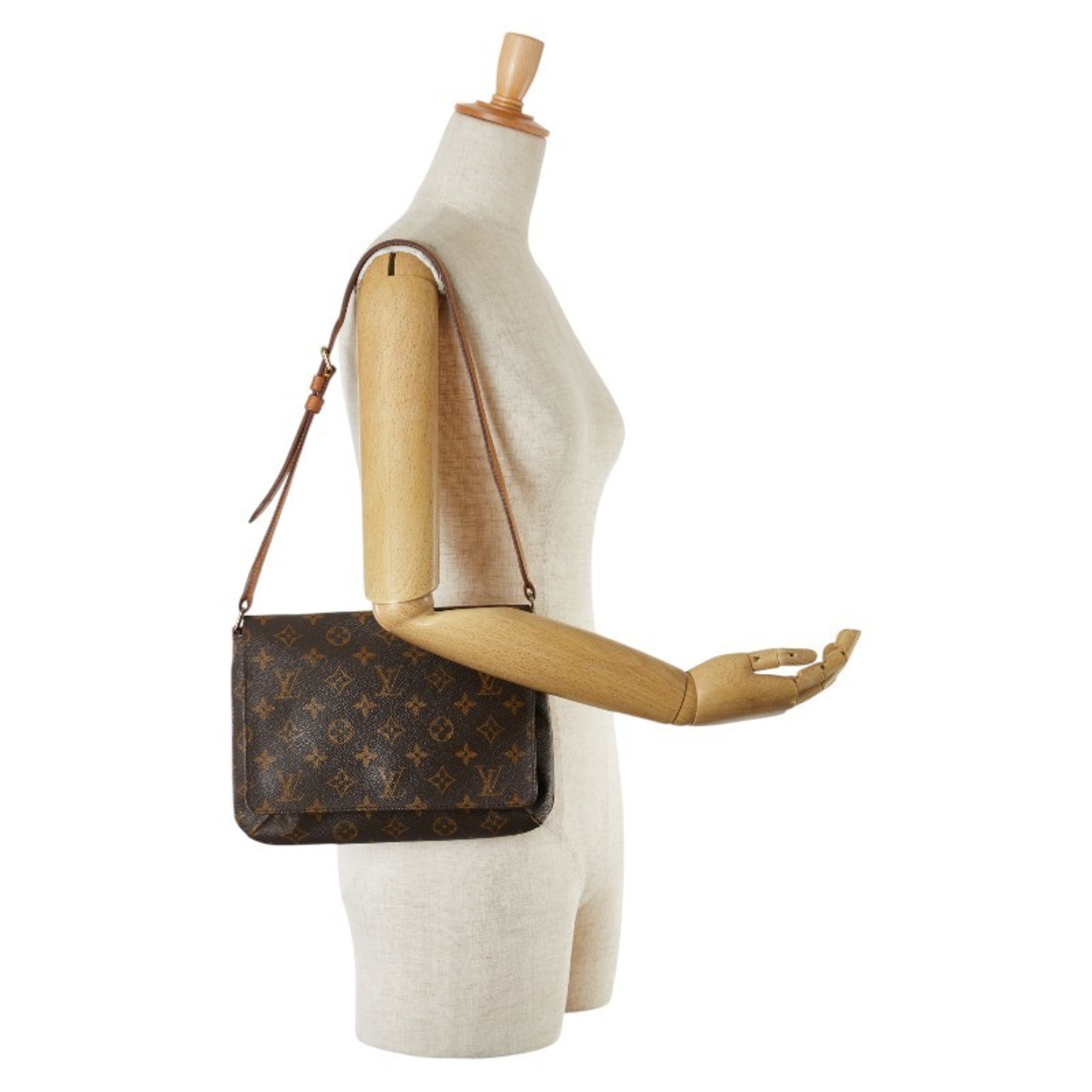 Louis Vuitton Monogram Musette Tango Short Shoulder Bag M51257 Brown PVC Leather Women's LOUIS VUITTON