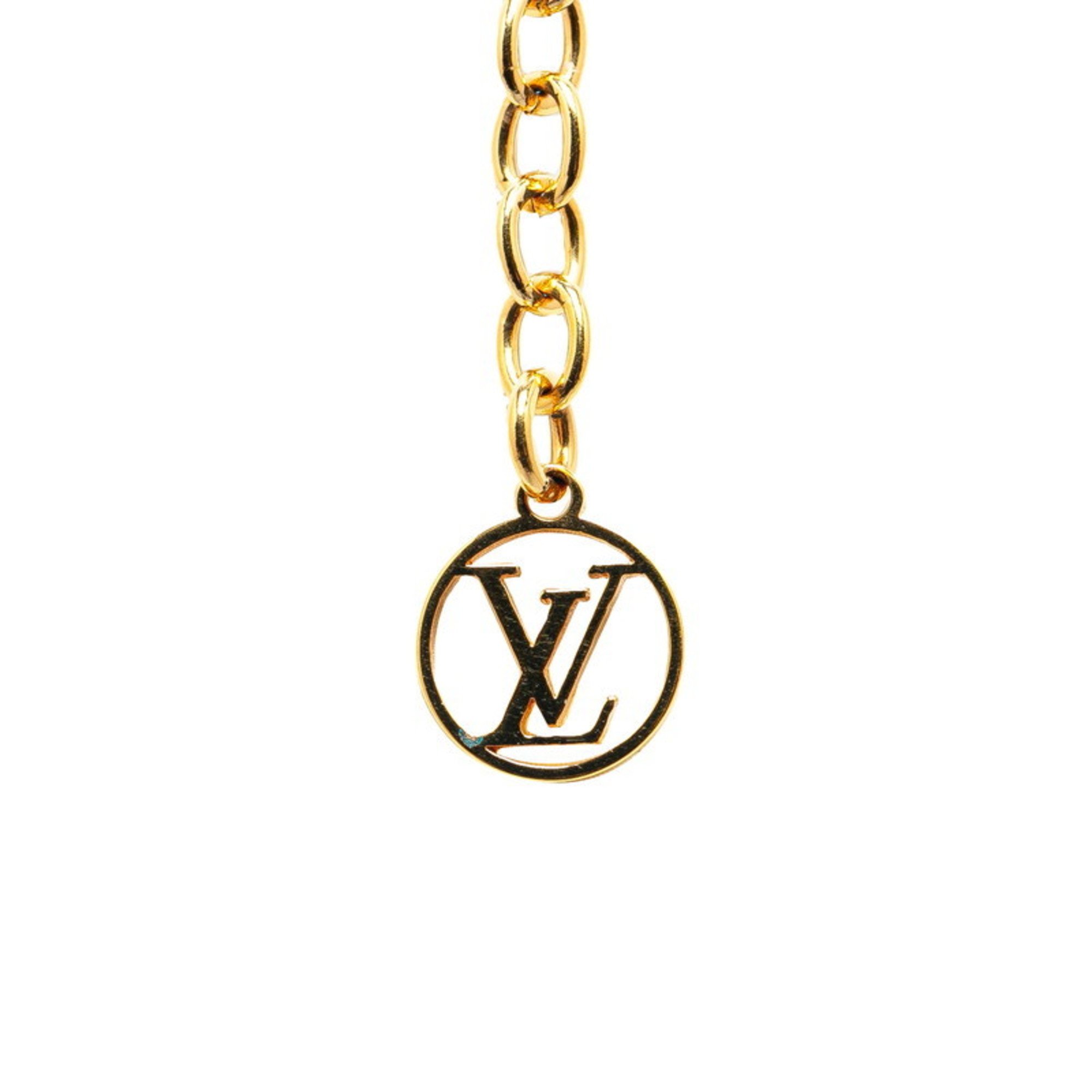 Louis Vuitton Essential V Necklace M61083 Gold Plated Women's LOUIS VUITTON