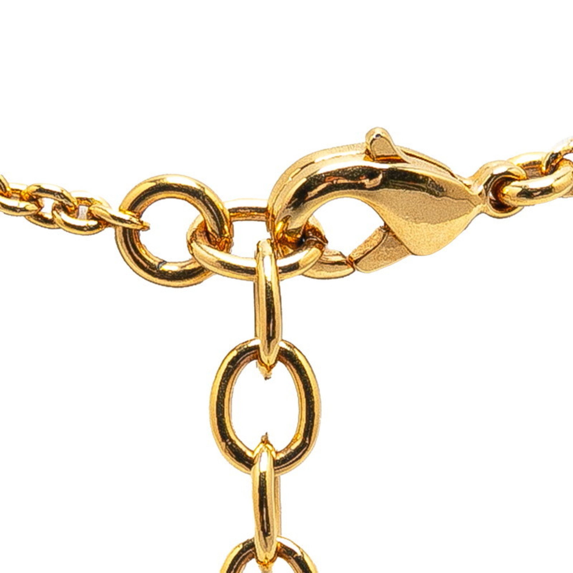 Louis Vuitton Essential V Necklace M61083 Gold Plated Women's LOUIS VUITTON