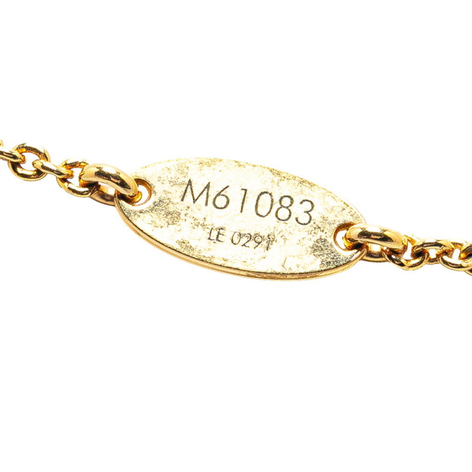 Louis Vuitton Essential V Necklace M61083 Gold Plated Women's LOUIS VUITTON