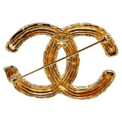 Chanel Coco Mark Brooch Gold Plated Women's CHANEL