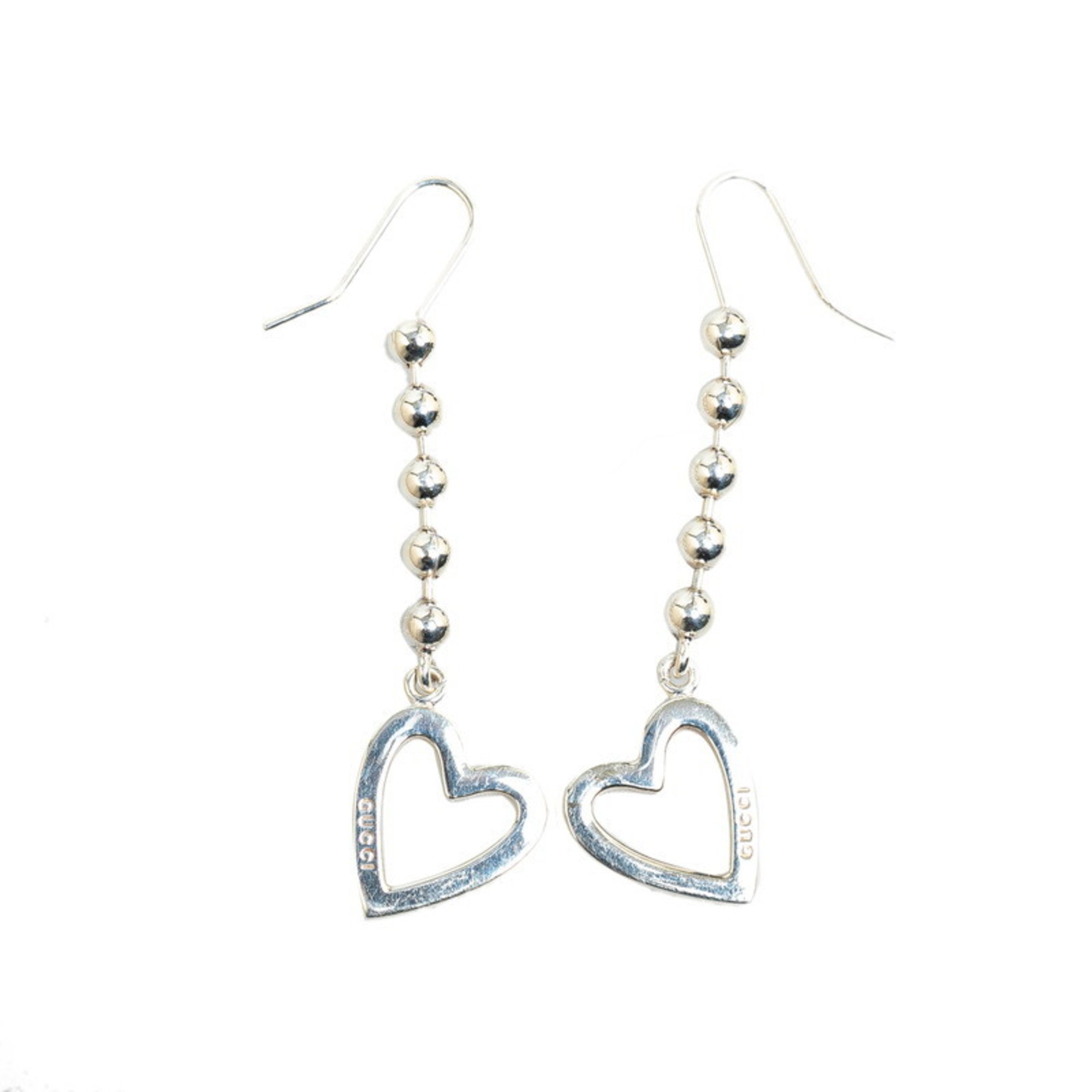 Gucci Heart Motif Hook Swing Earrings SV925 Silver Women's GUCCI