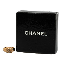 Chanel Coco Mark Square Ring #53 Gold Plated Women's CHANEL