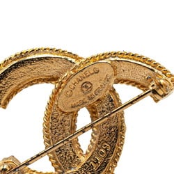 Chanel Coco Mark Brooch Gold Plated Women's CHANEL