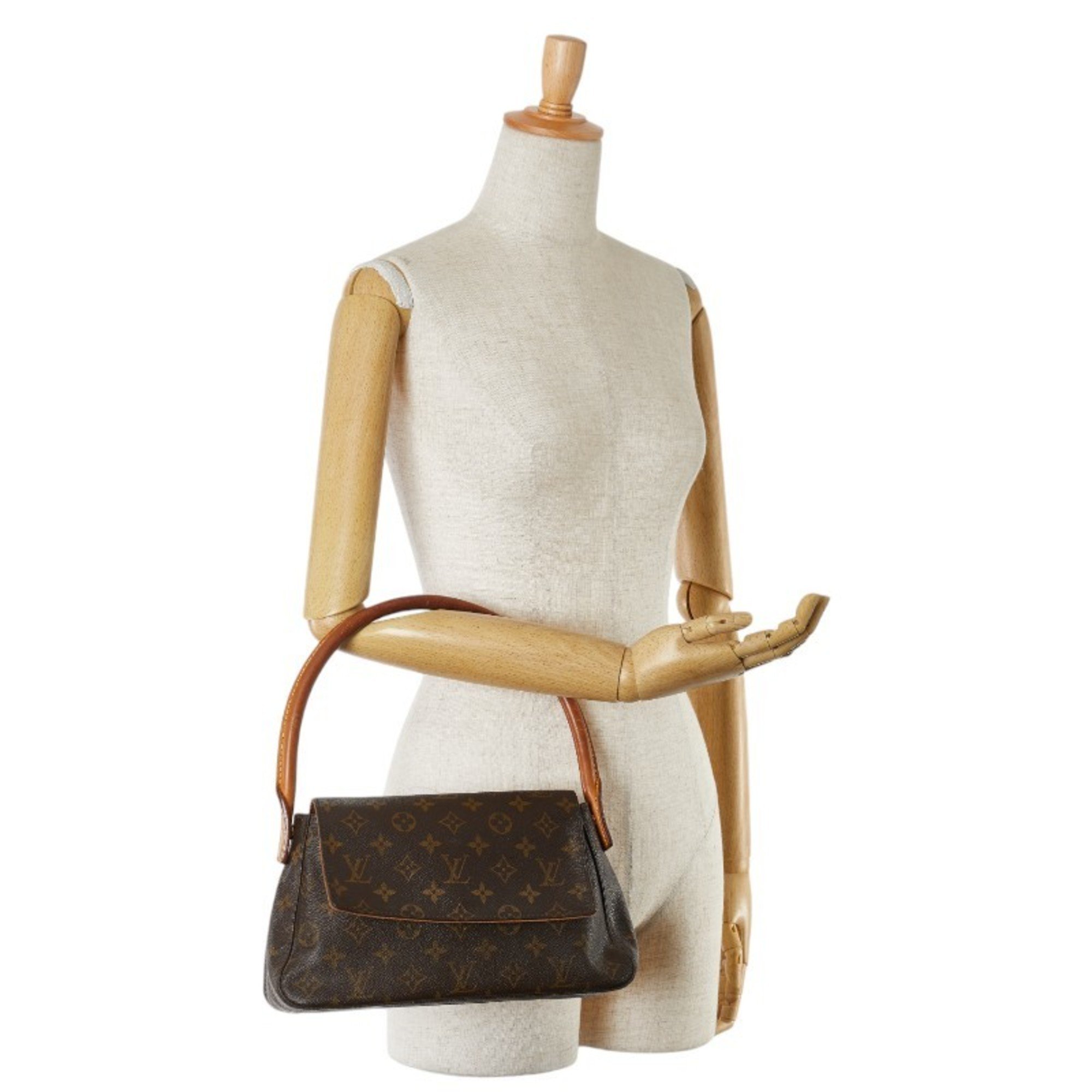 Louis Vuitton Monogram Looping Shoulder Bag Handbag M51147 Brown PVC Leather Women's LOUIS VUITTON