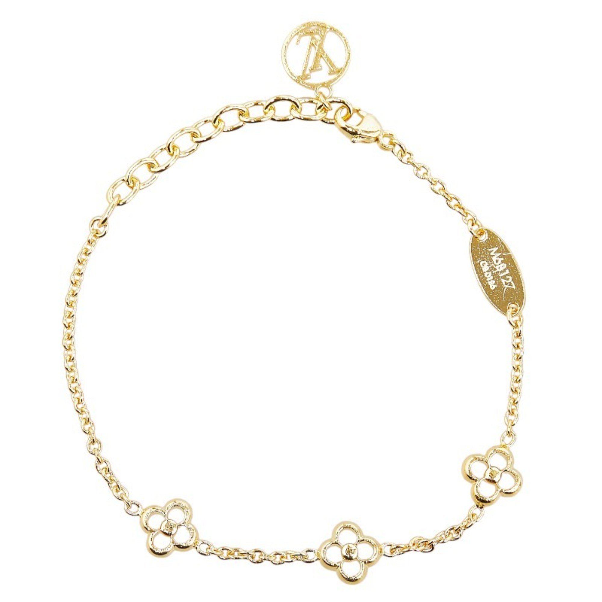 Louis Vuitton Monogram Flower Flowerful LV Circle Bracelet M68127 Gold Plated Women's LOUIS VUITTON