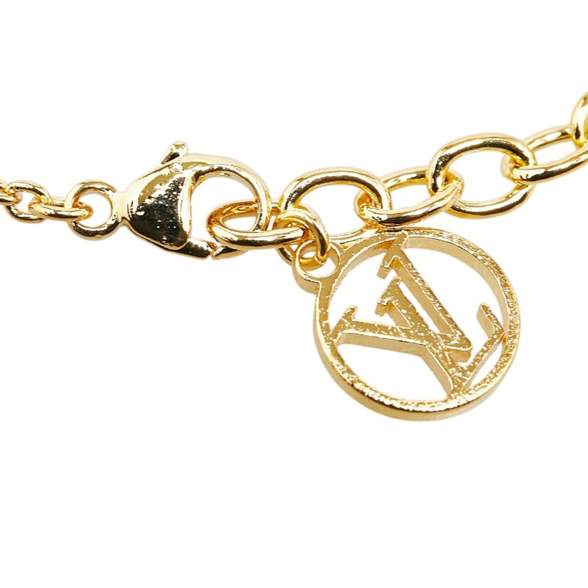 Louis Vuitton Monogram Flower Flowerful LV Circle Bracelet M68127 Gold Plated Women's LOUIS VUITTON