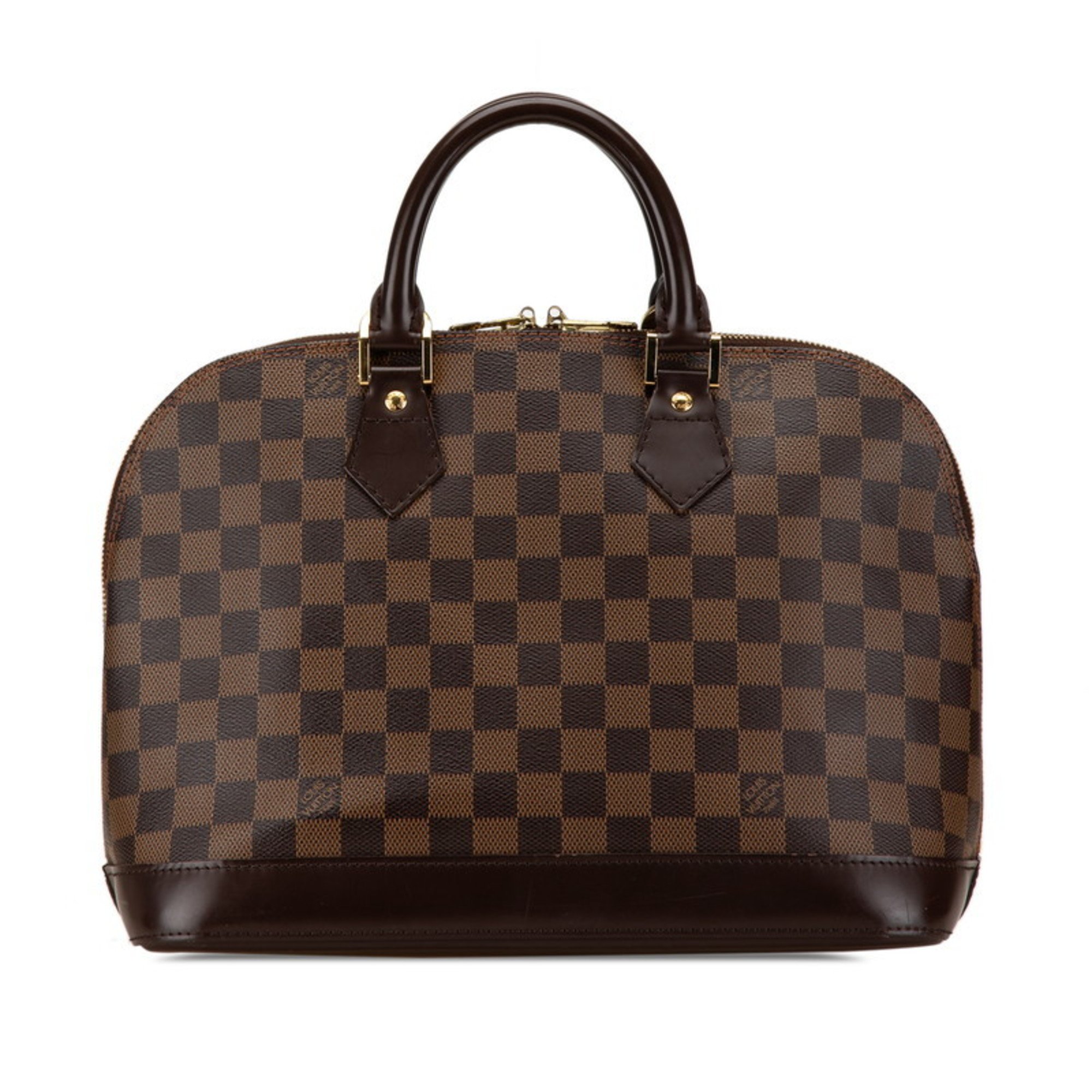 Louis Vuitton Damier Alma PM Handbag N53151 Brown PVC Leather Women's LOUIS VUITTON