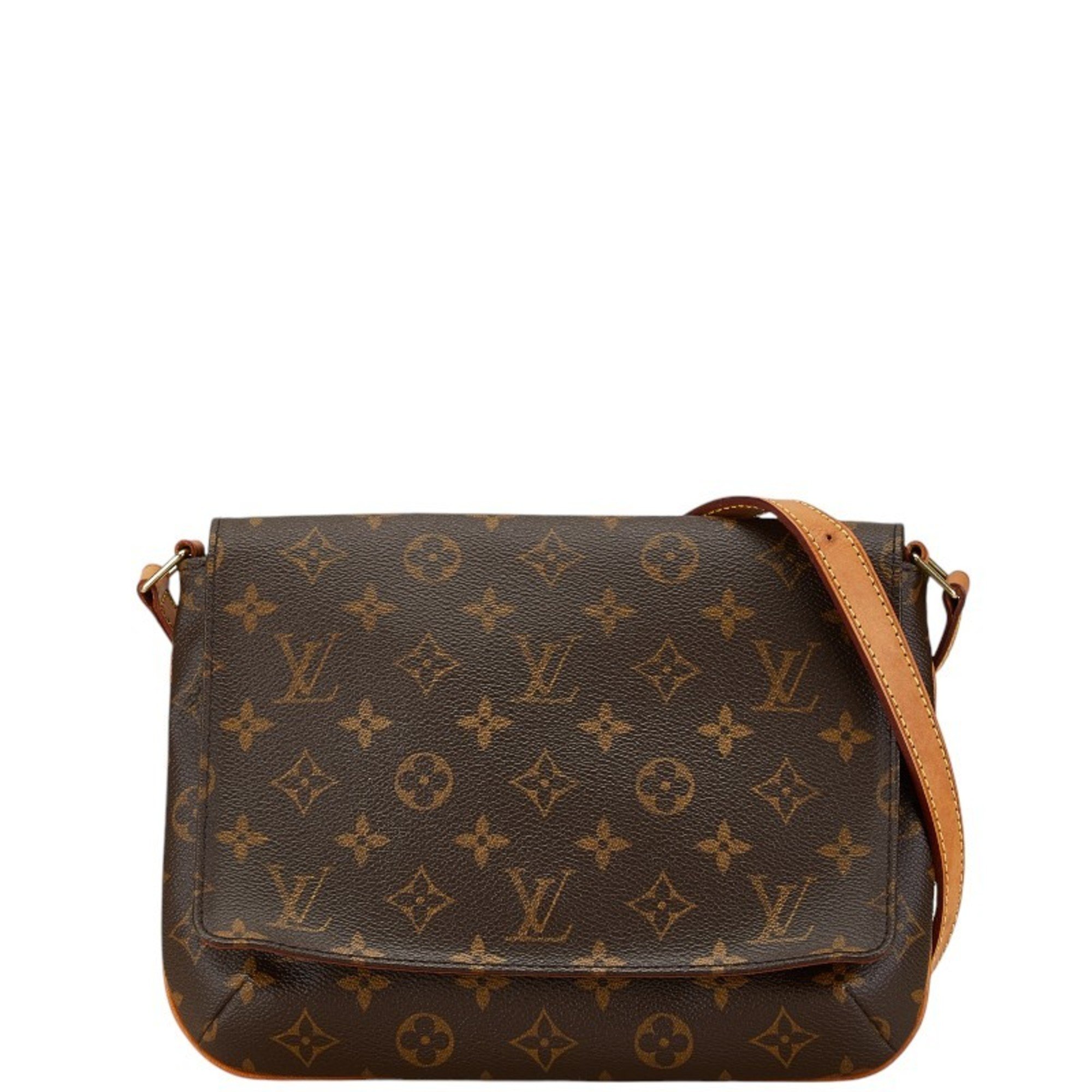 Louis Vuitton Monogram Musette Tango Short Shoulder Bag M51257 Brown PVC Leather Women's LOUIS VUITTON