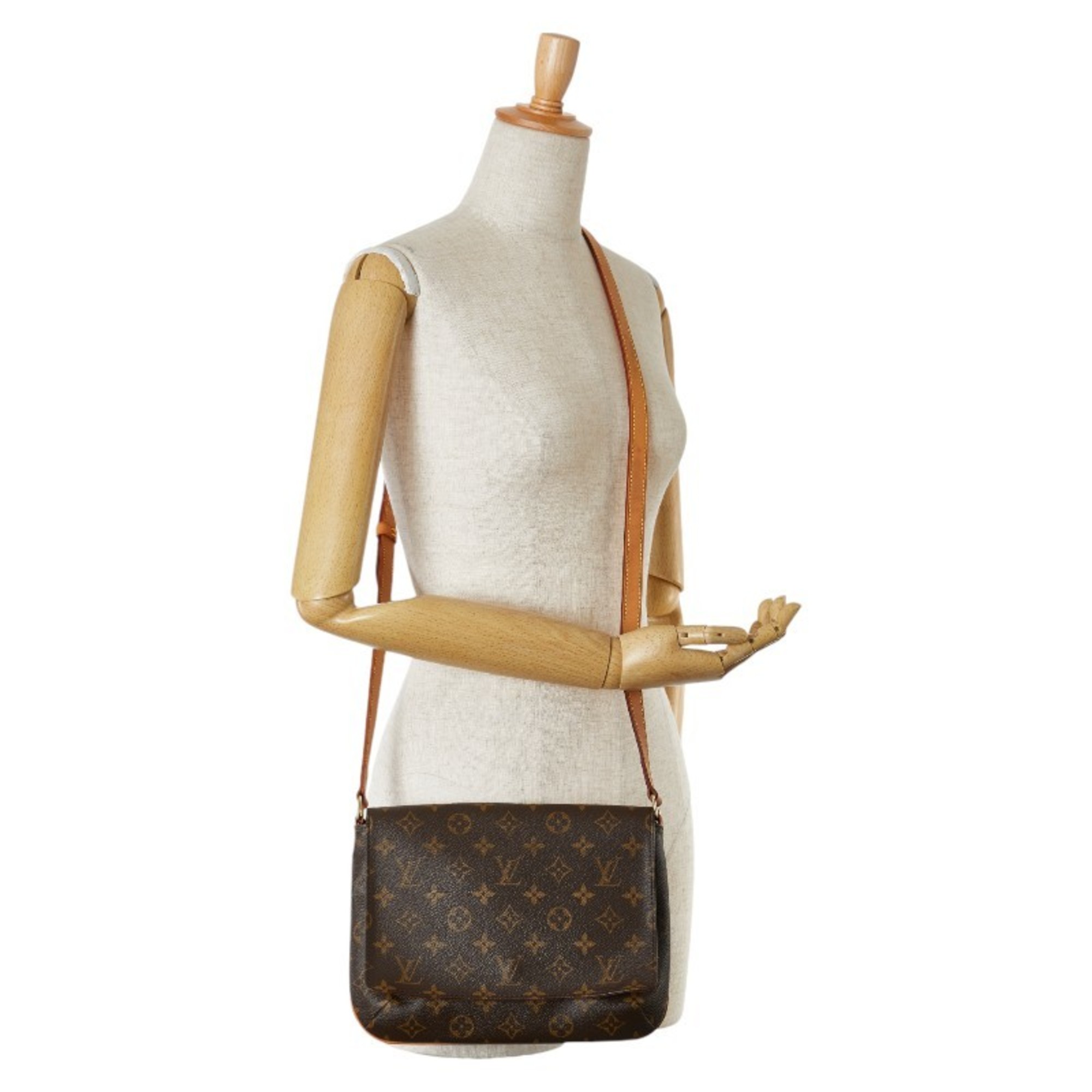 Louis Vuitton Monogram Musette Tango Short Shoulder Bag M51257 Brown PVC Leather Women's LOUIS VUITTON