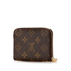 Louis Vuitton Monogram Zippy Coin Purse Case M60067 Brown PVC Leather Women's LOUIS VUITTON