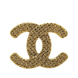 Chanel Coco Mark Brooch Gold Plated Women's CHANEL