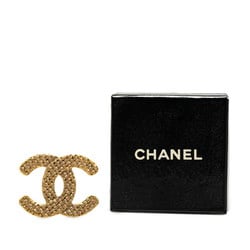 Chanel Coco Mark Brooch Gold Plated Women's CHANEL