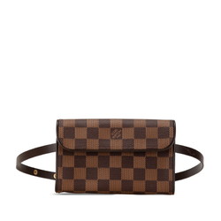 Louis Vuitton Damier Pochette Florentine Special Order Body Bag Waist N51857 Brown PVC Leather Women's LOUIS VUITTON