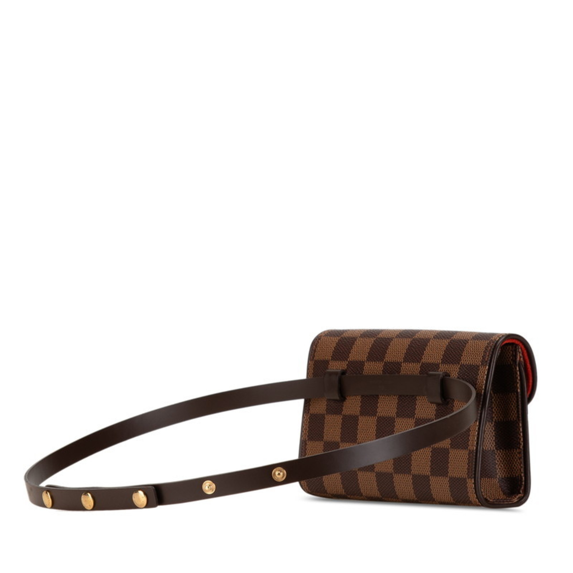 Louis Vuitton Damier Pochette Florentine Special Order Body Bag Waist N51857 Brown PVC Leather Women's LOUIS VUITTON