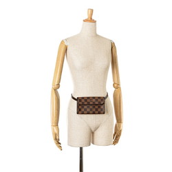 Louis Vuitton Damier Pochette Florentine Special Order Body Bag Waist N51857 Brown PVC Leather Women's LOUIS VUITTON