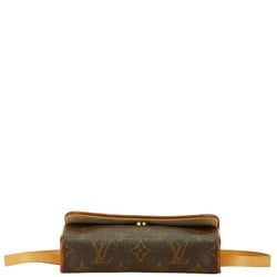 Louis Vuitton Monogram Pochette Florentine Body Bag Waist Shoulder M51855 Brown PVC Leather Women's LOUIS VUITTON