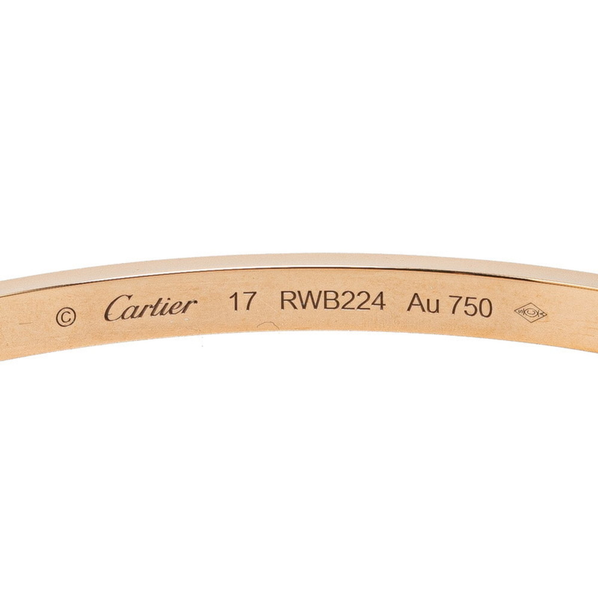 Cartier Love Bracelet 10P Full Diamond LOVE Bangle K18PG Pink Gold Women's CARTIER