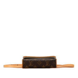 Louis Vuitton Monogram Pochette Florentine Body Bag Waist Shoulder M51855 Brown PVC Leather Women's LOUIS VUITTON