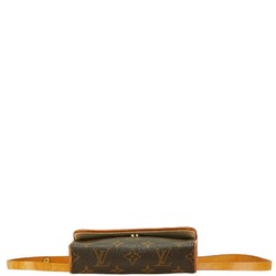 Louis Vuitton Monogram Pochette Florentine Body Bag Waist Shoulder M51855 Brown PVC Leather Women's LOUIS VUITTON