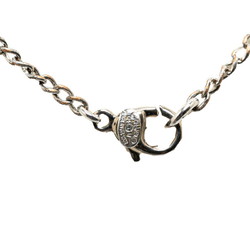 Chanel Coco Mark Necklace Silver Metal Women's CHANEL