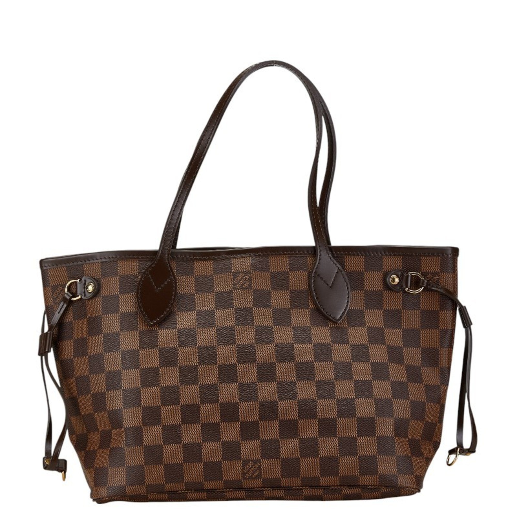 Louis Vuitton Damier Neverfull PM Handbag Tote Bag N51109 Brown PVC Leather Women's LOUIS VUITTON