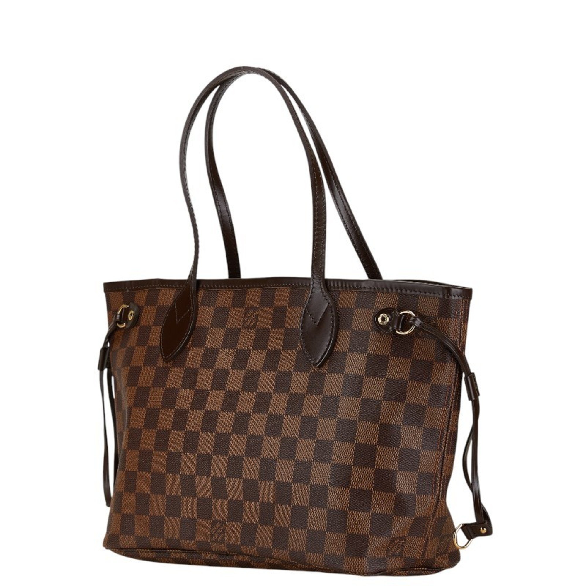 Louis Vuitton Damier Neverfull PM Handbag Tote Bag N51109 Brown PVC Leather Women's LOUIS VUITTON