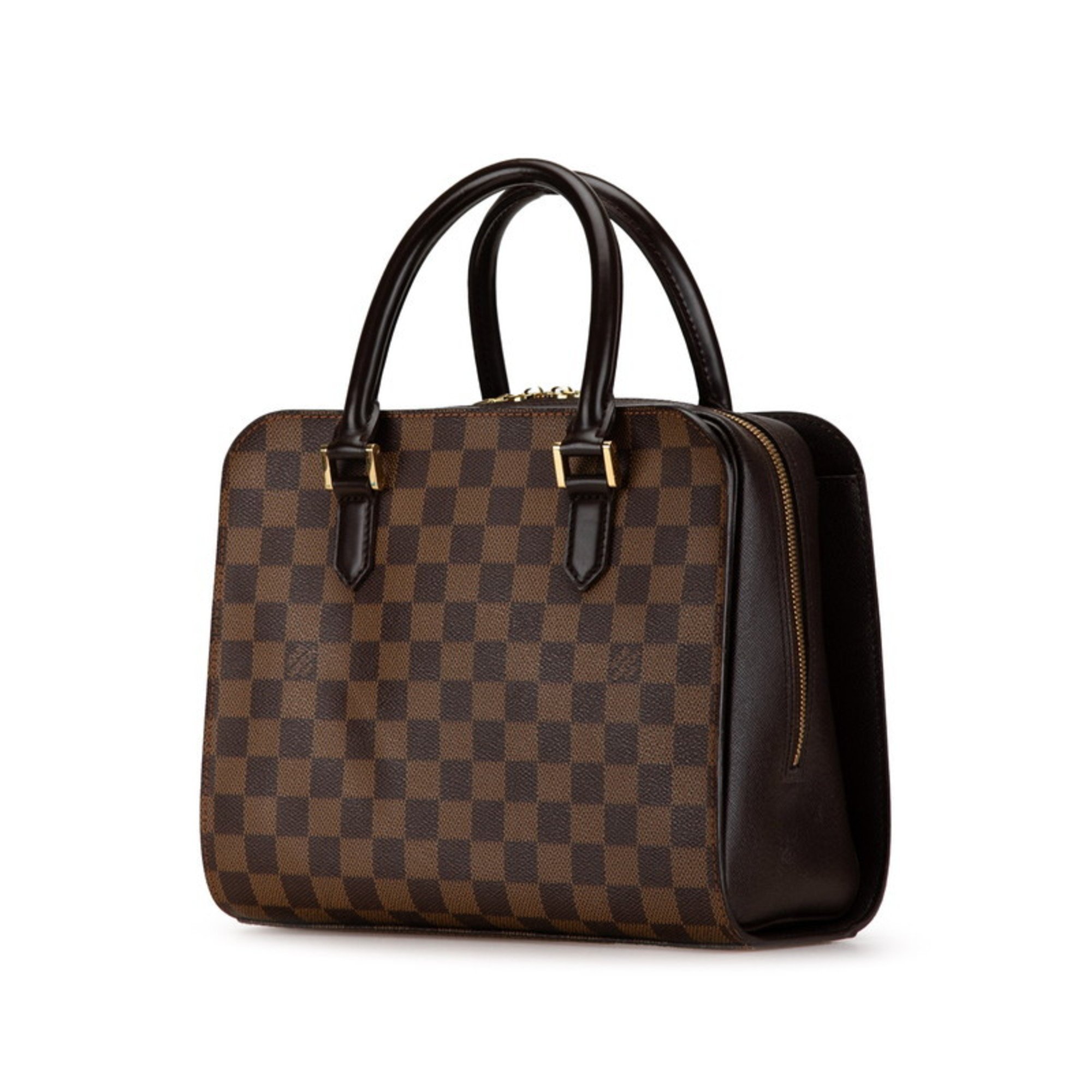 Louis Vuitton Damier Triana Handbag N51155 Brown PVC Leather Women's LOUIS VUITTON