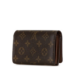 Louis Vuitton Monogram Portefeuille Tresor Bi-fold Wallet Compact M61736 Brown PVC Leather Women's LOUIS VUITTON