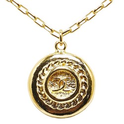 Chanel Coco Mark Necklace Gold Plated Women's CHANEL