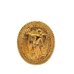 Chanel Coco Mark Angel Brooch Gold Plated Women's CHANEL