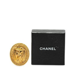 Chanel Coco Mark Angel Brooch Gold Plated Women's CHANEL