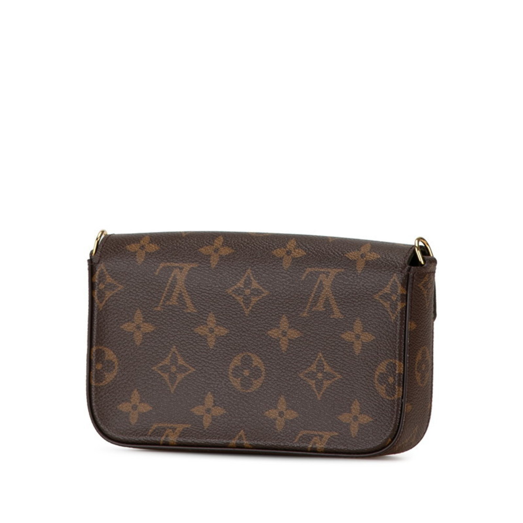 Louis Vuitton Monogram Multi Pochette Felicie Shoulder Bag M80091 Brown PVC Women's LOUIS VUITTON