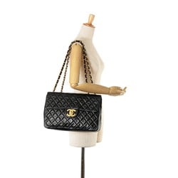 Chanel Matelasse 33 Coco Mark Chain Shoulder Bag Handbag Black Lambskin Women's CHANEL