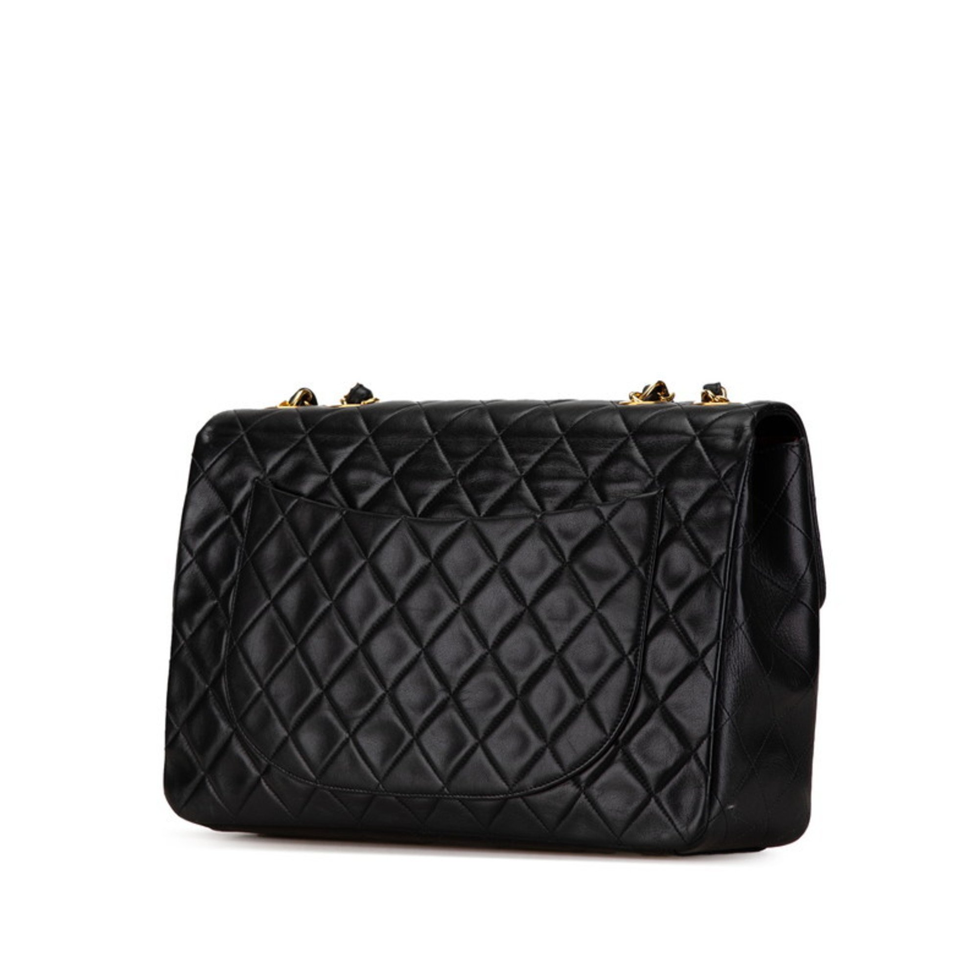 Chanel Matelasse 33 Coco Mark Chain Shoulder Bag Handbag Black Lambskin Women's CHANEL