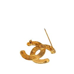 Chanel Coco Mark Brooch Gold Plated Women's CHANEL