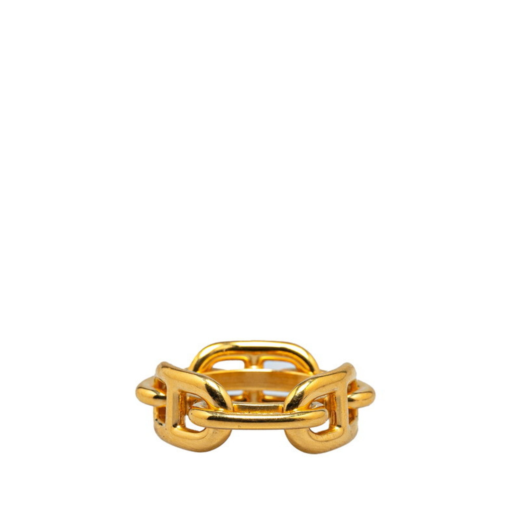 Hermes Chaine d'Ancre scarf ring, gold plated, for women, HERMES