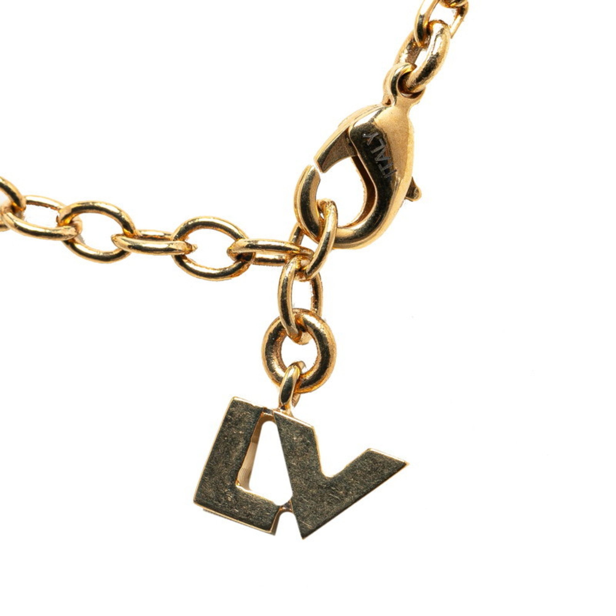 Louis Vuitton Pendant Love Letters Necklace M75421 Gold Silver Plated Women's LOUIS VUITTON