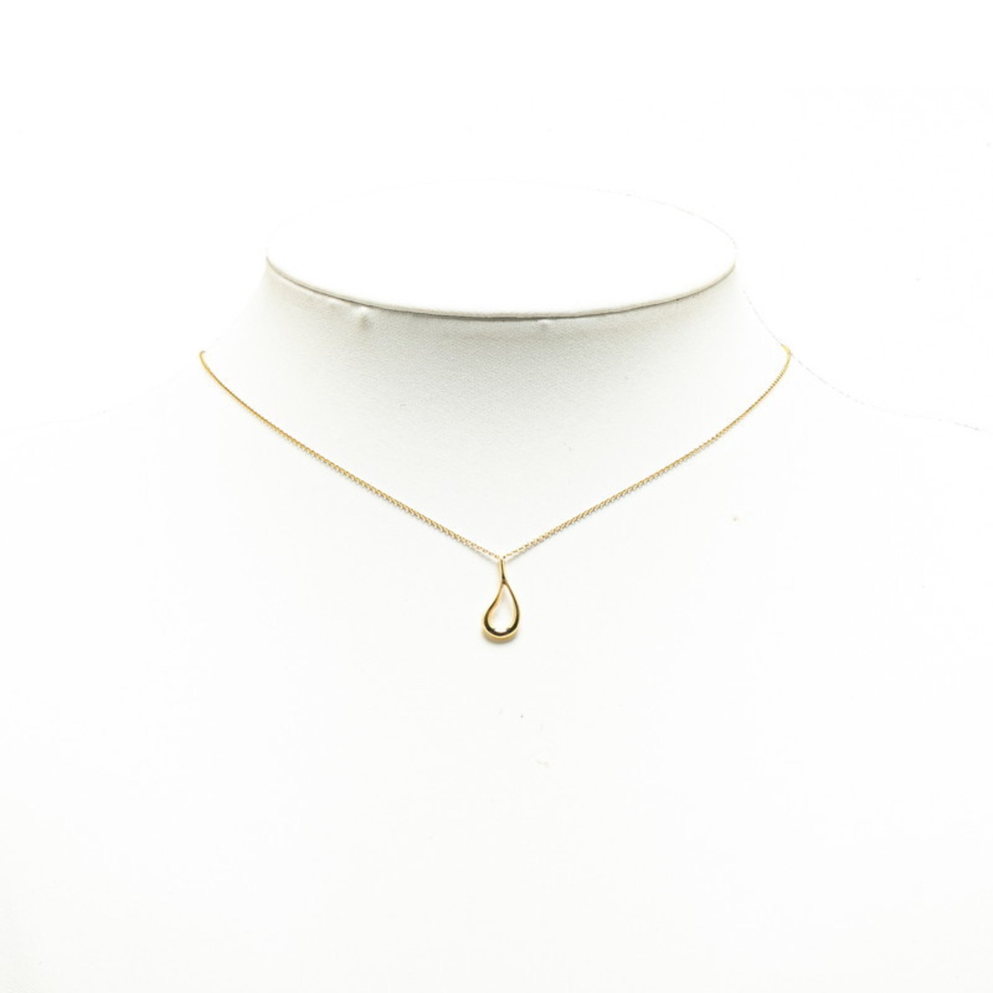 Tiffany Teardrop Necklace Gold K18YG Yellow Women's TIFFANY&Co.