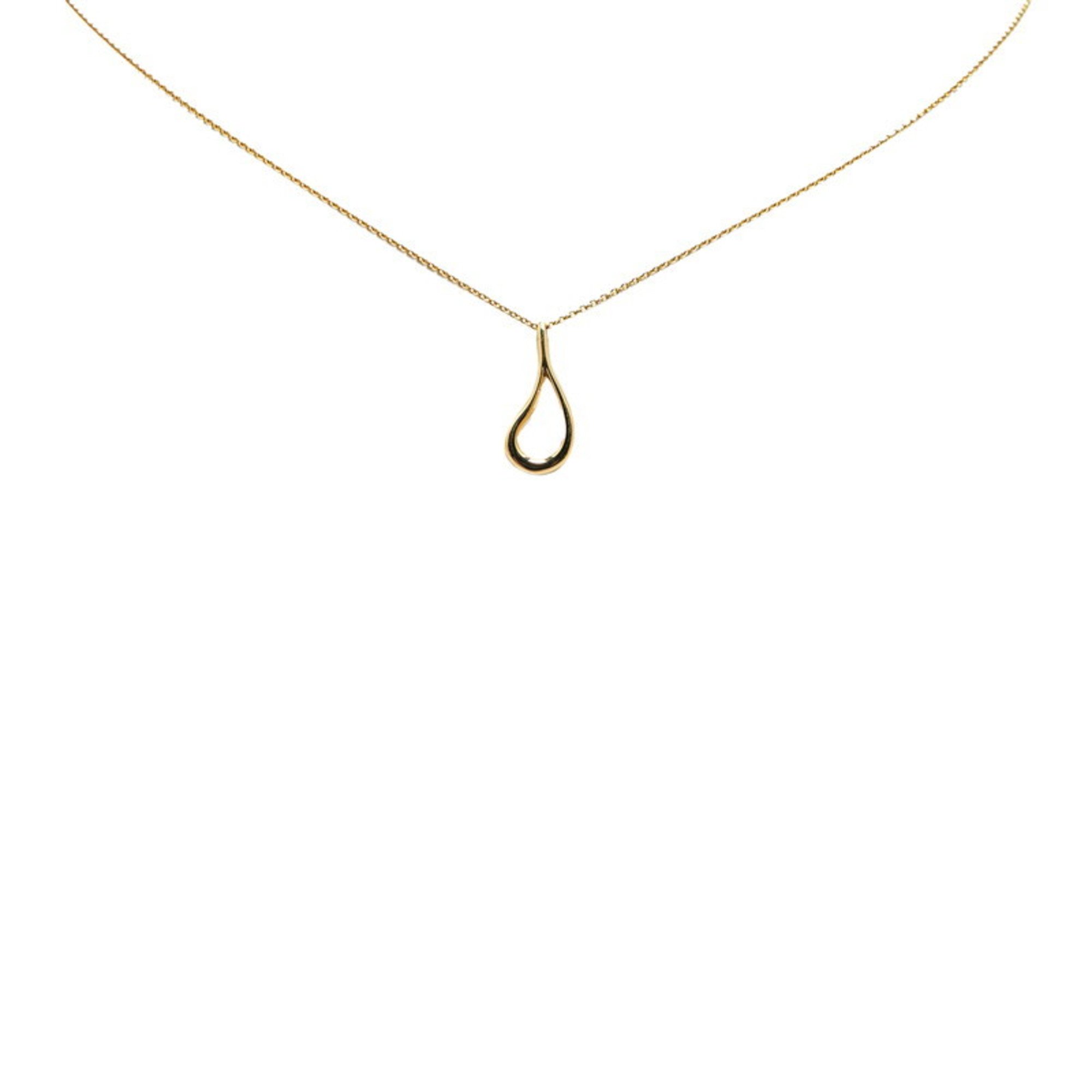 Tiffany Teardrop Necklace Gold K18YG Yellow Women's TIFFANY&Co.