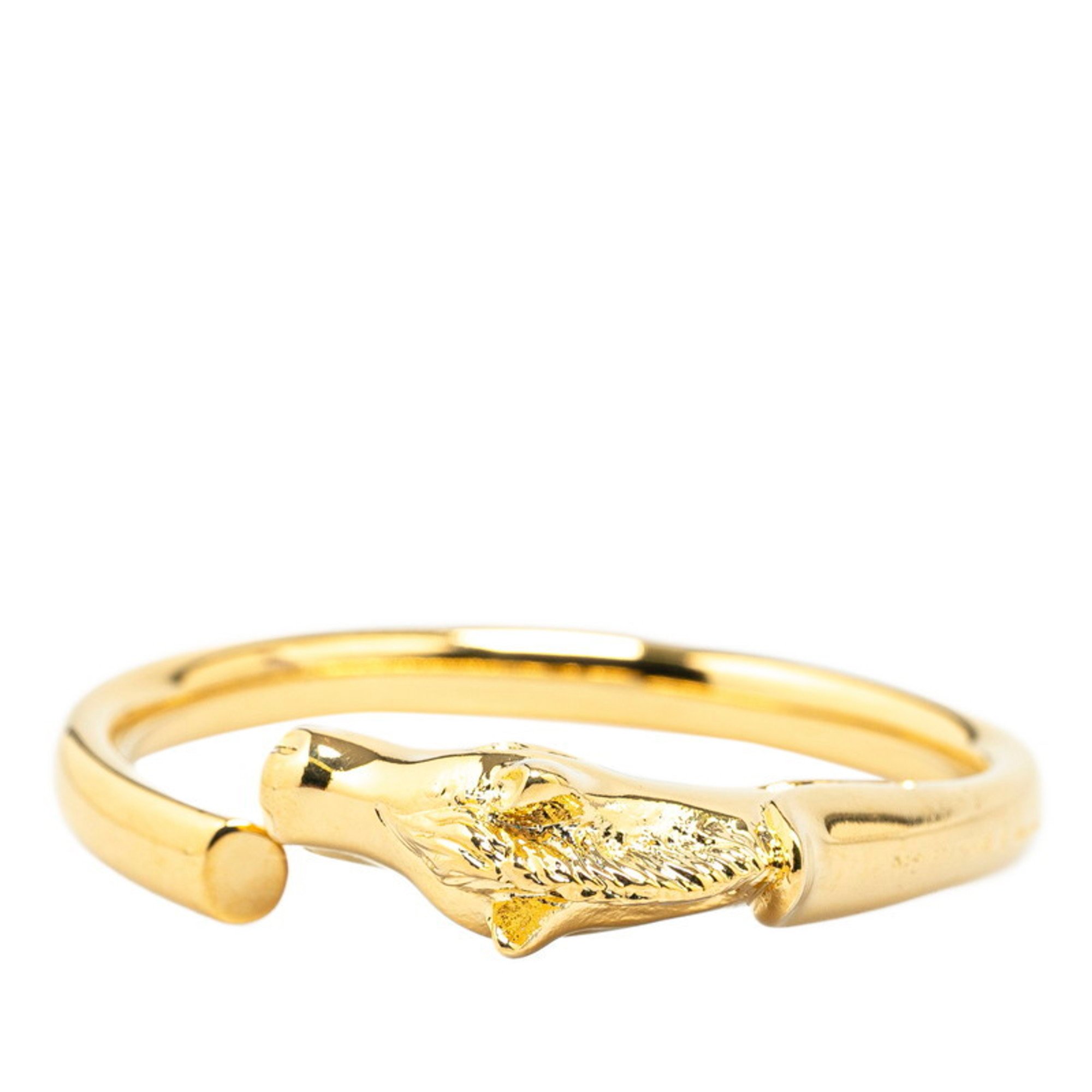 Hermes Cheval Horse Bangle Gold Plated Women's HERMES