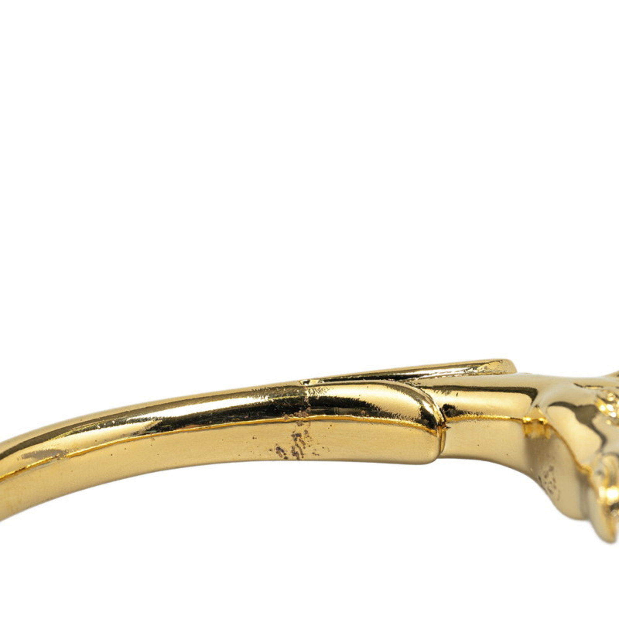 Hermes Cheval Horse Bangle Gold Plated Women's HERMES