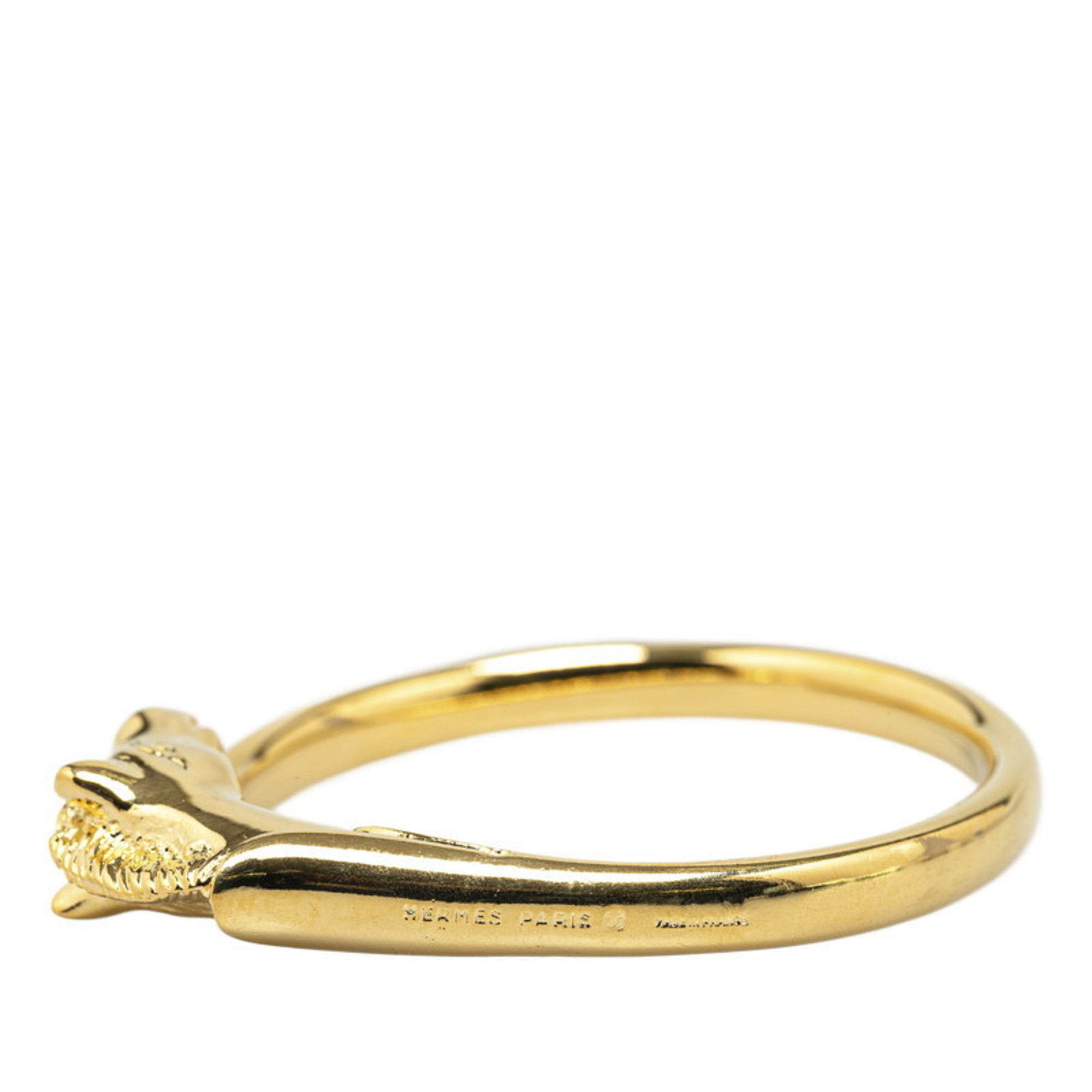 Hermes Cheval Horse Bangle Gold Plated Women's HERMES