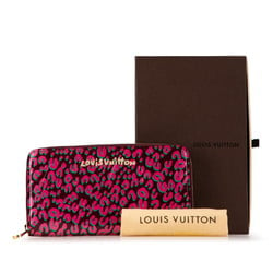 Louis Vuitton Monogram Vernis Zippy Wallet Leopard Long M91477 Purple Pink Multicolor Patent Leather Women's LOUIS VUITTON